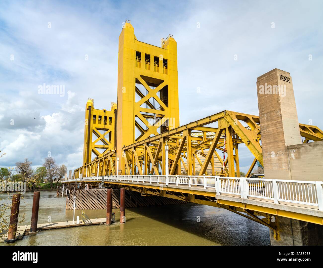 Il Tower Bridge a Sacramento, California Foto Stock