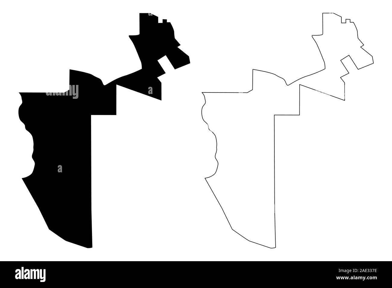 Al Rayyan (Stato del Qatar, comuni del Qatar) mappa illustrazione vettoriale, scribble schizzo Al Rayyan mappa Illustrazione Vettoriale