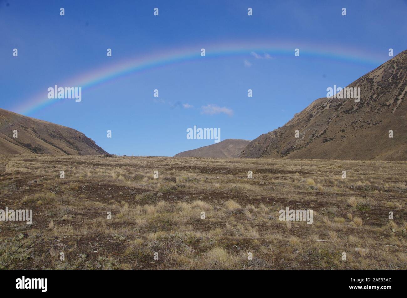 Rainbow. Te Araroa Trail. Isola del Sud. Nuova Zelanda Foto Stock