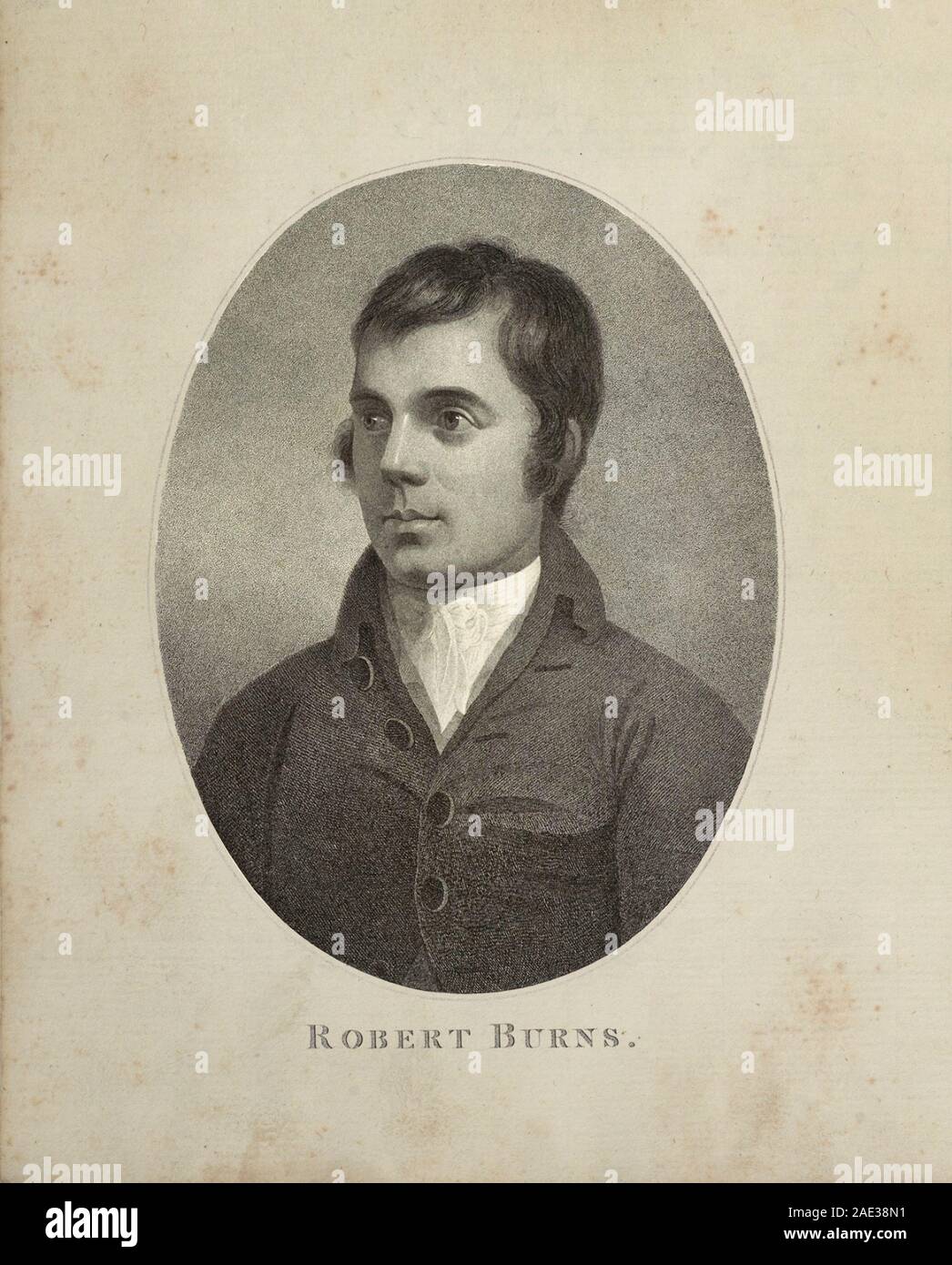 Robert Burns (1759-1796) fu un poeta Scozzese, manifestazioni folcloristiche, autore di numerose poesie e poesie scritte nel cosiddetto plain scozzese e inglese. Nazionali Foto Stock