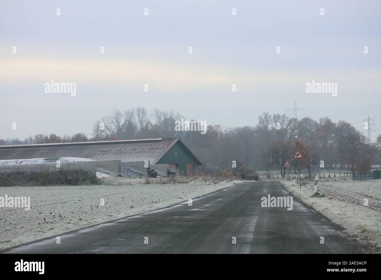 Rhade, Dorsten, lunedì 2 dicembre 2019: veduta della città sullo sfondo di alta qualità Foto Stock