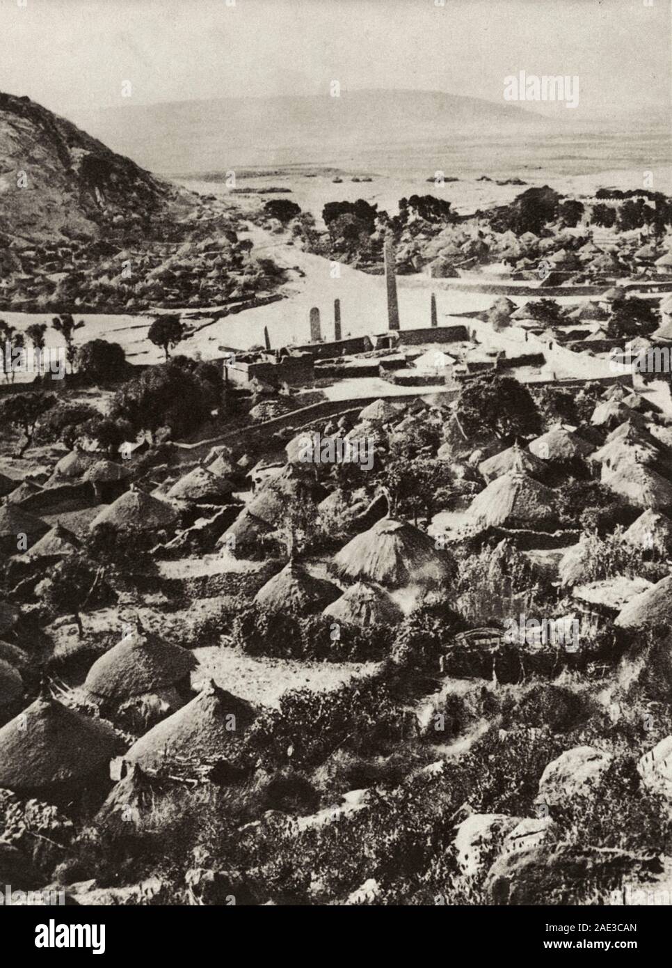 La città santa di Axum (Aksum) in Abissinia Foto Stock
