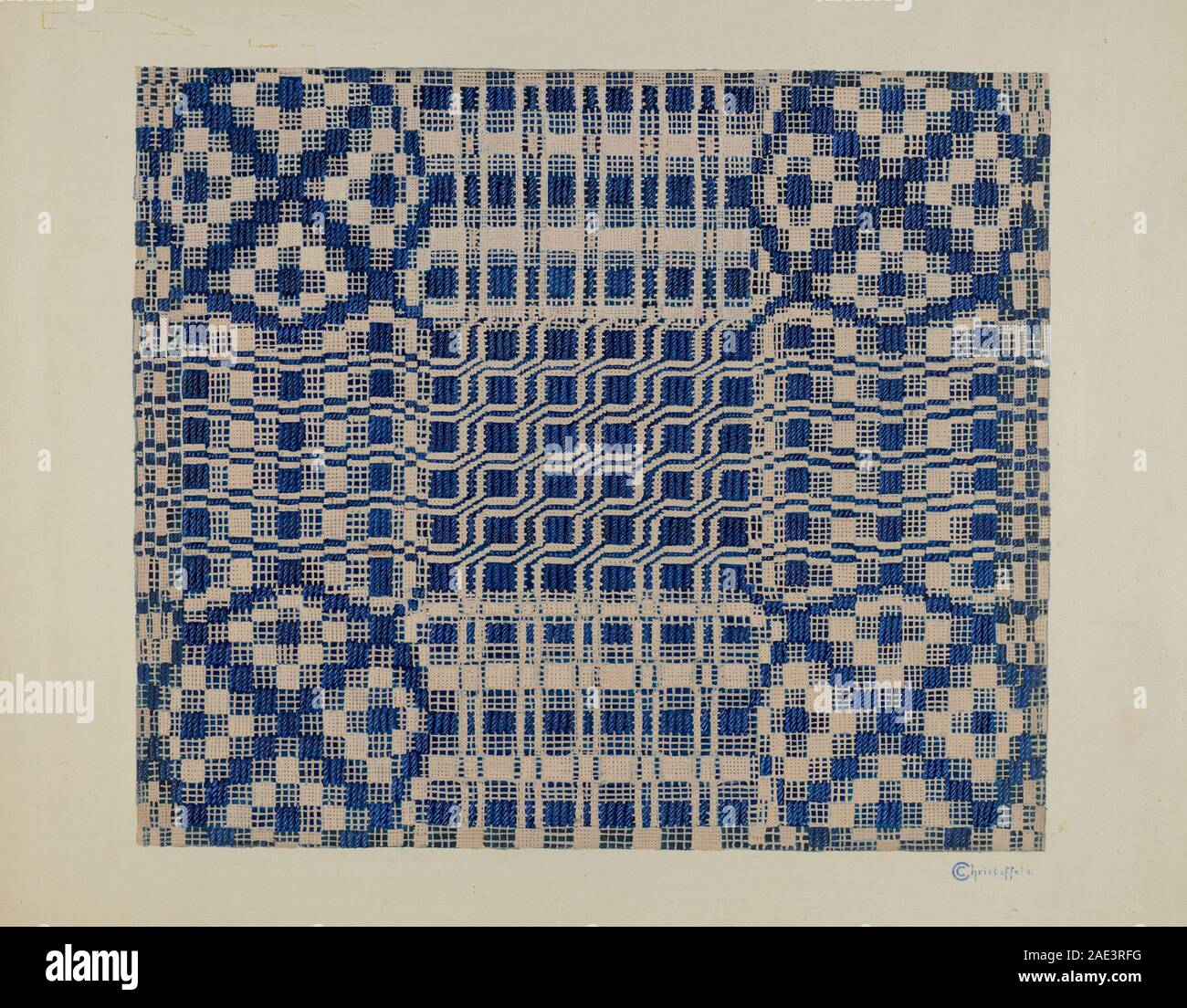 Coverlet; circa 1940 data Christoffels Cornelio, Coverlet, c 1940 Foto Stock