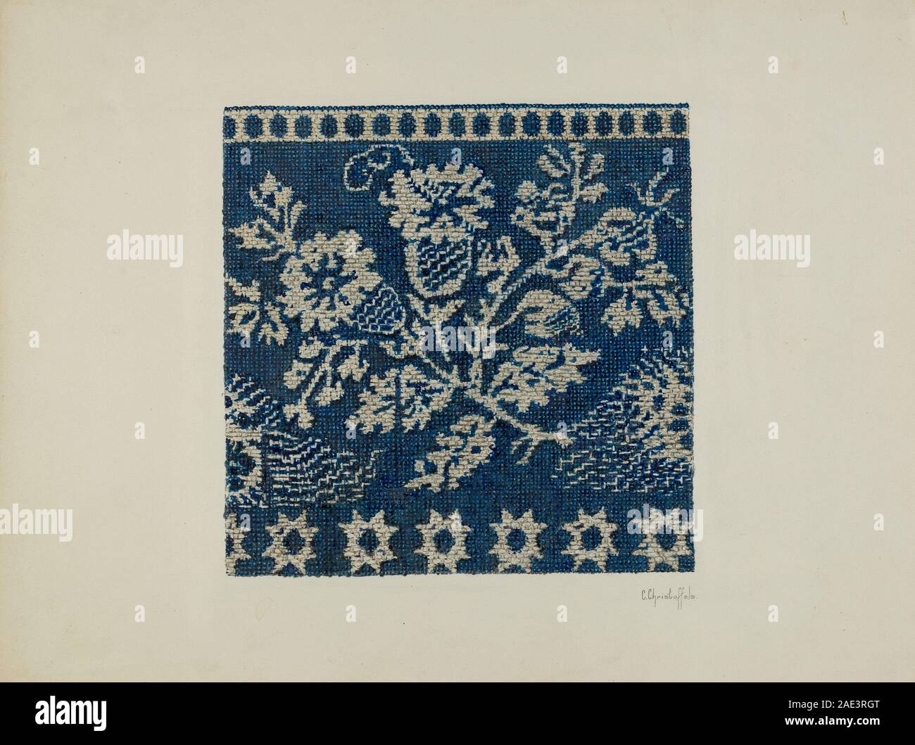 Coverlet; circa 1940 data Christoffels Cornelio, Coverlet, c 1940 Foto Stock