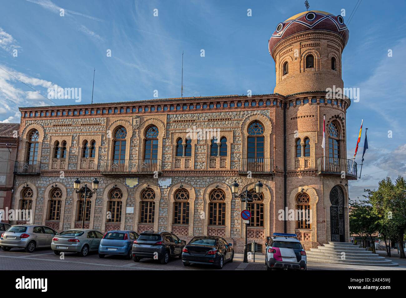 Vista dell'edificio emblematico e il municipio della città di Mora in provincia di Toledo. Castilla la Mancha comunità. Spagna. Foto Stock