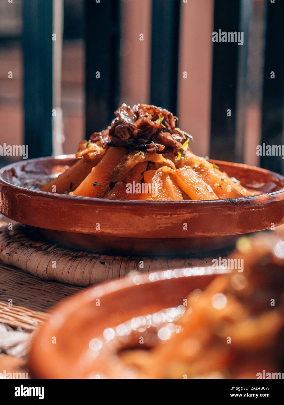 Cucina tradizionale a Marrakech, Marocco Foto Stock