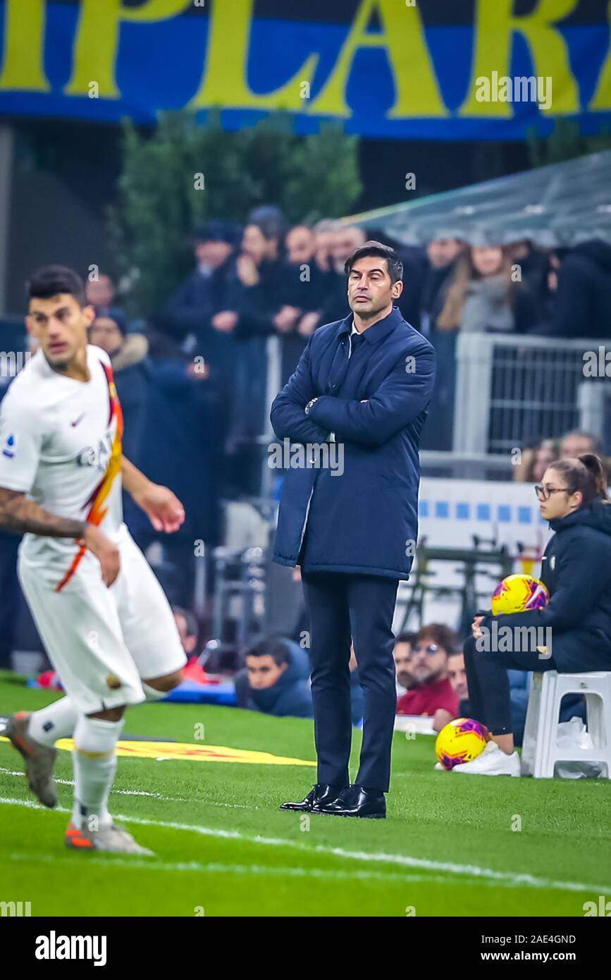 Milano, 06 dic 2019, Paulo Fonseca coach (roma) durante Inter vs Roma - Calcio italiano di Serie A uomini campionato - Credito: LPS/Fabrizio Carabelli/Alamy Live News Foto Stock