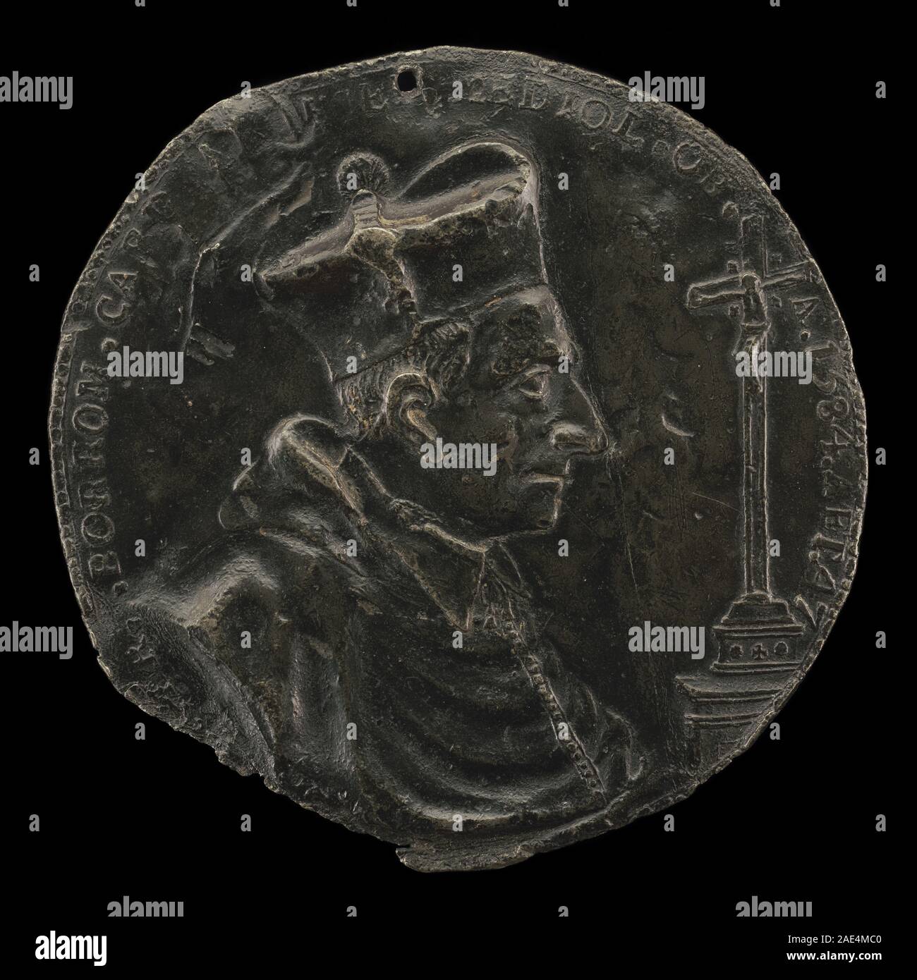 Carlo Borromeo, 1538-1584, il Cardinale Arcivescovo di Milano 1560; 1584data emiliano o eventualmente bolognese del XVI secolo, Carlo Borromeo, 1538-1584, il Cardinale Arcivescovo di Milano 1560, 1584 Foto Stock