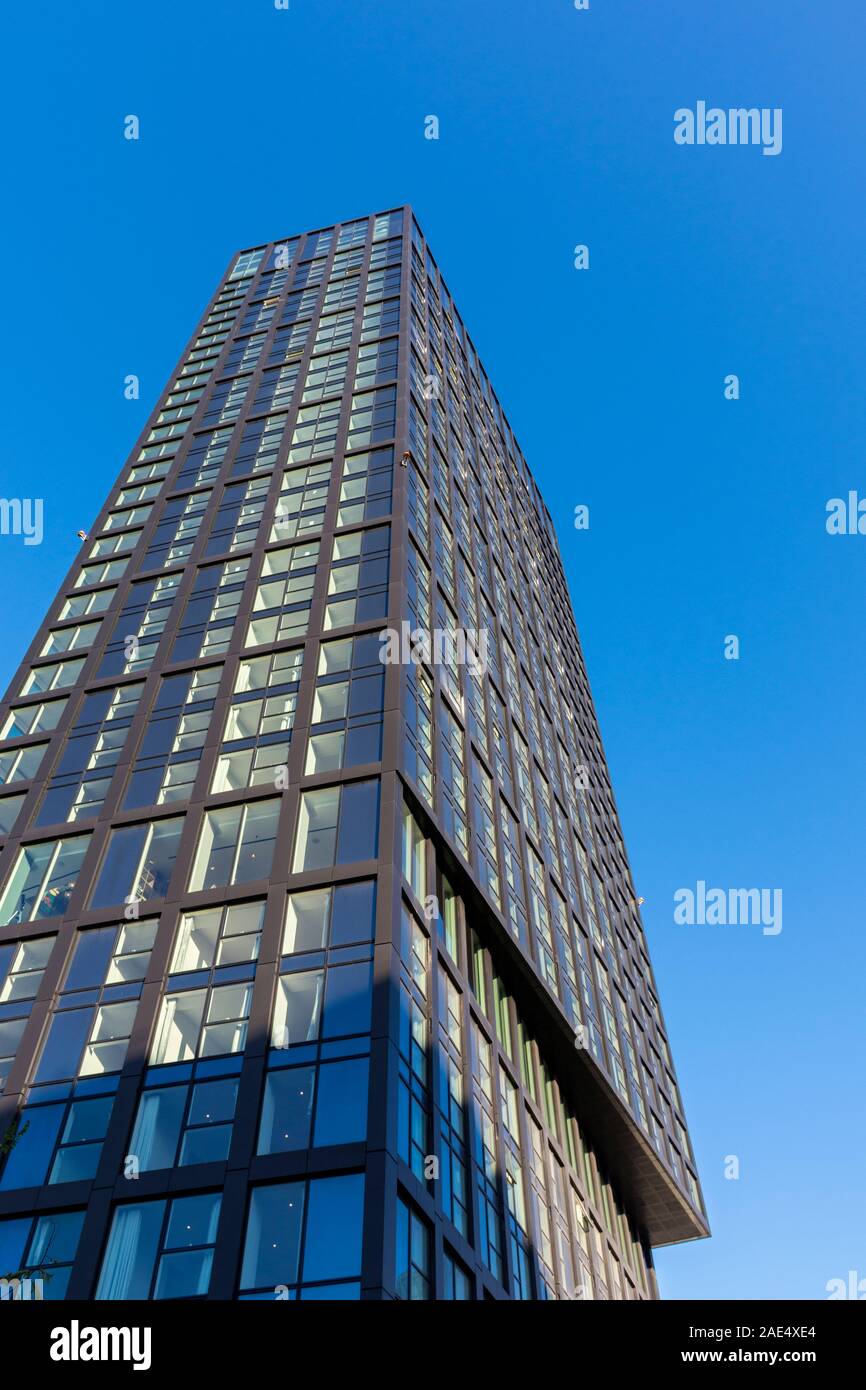 L'Angelo Gardens apartment blocchi, Manchester, Inghilterra, Regno Unito Foto Stock