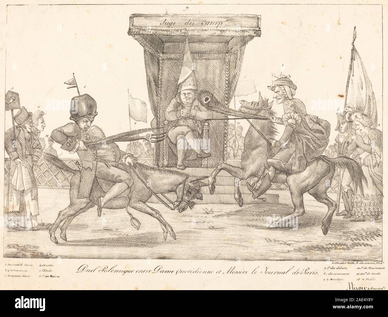 Duello Polemique; 1821data Eugène Delacroix, Duello Polemique, 1821 Foto Stock