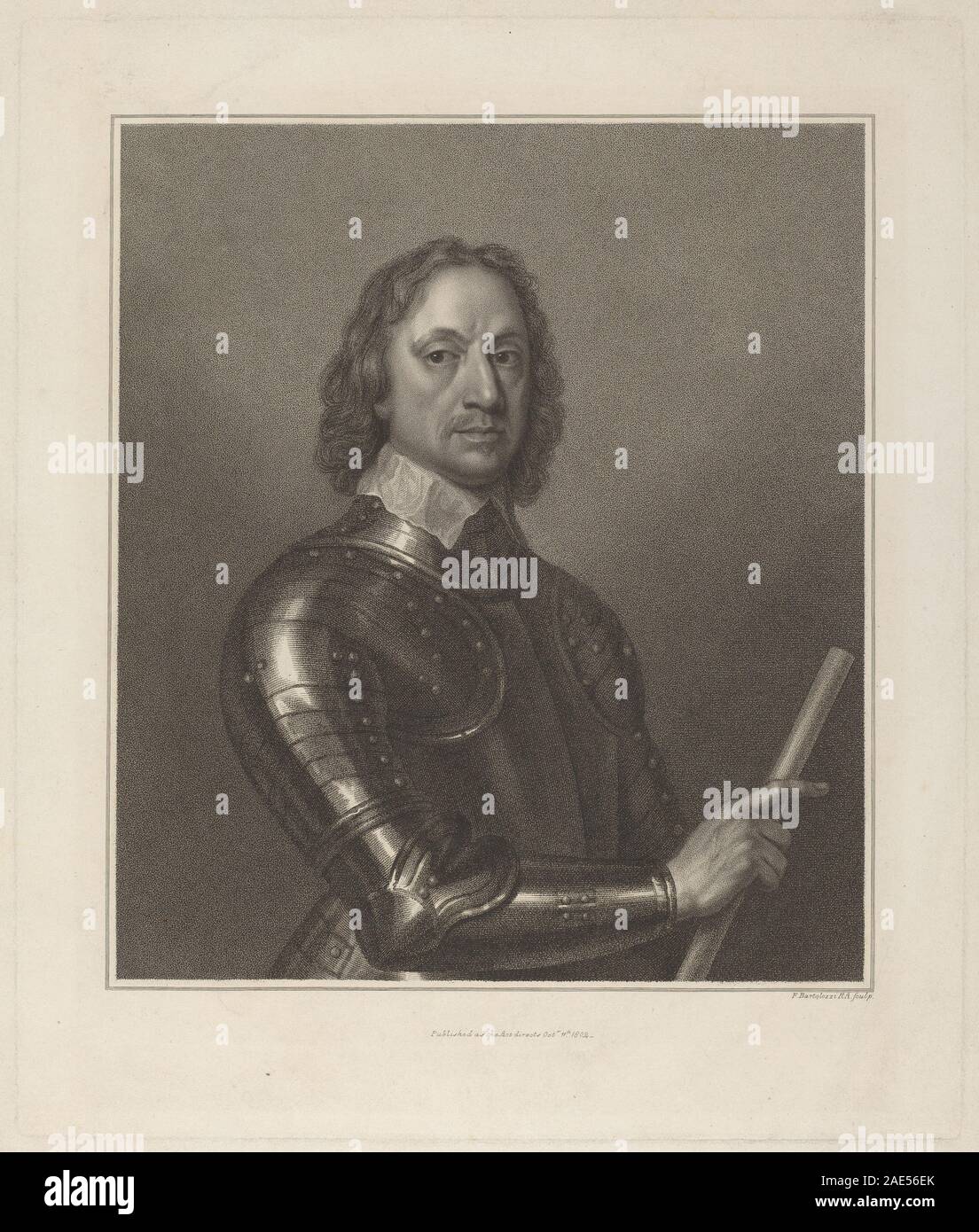 Oliver Cromwell; 1802data Francesco Bartolozzi dopo Robert Walker, Oliver Cromwell, 1802 Foto Stock