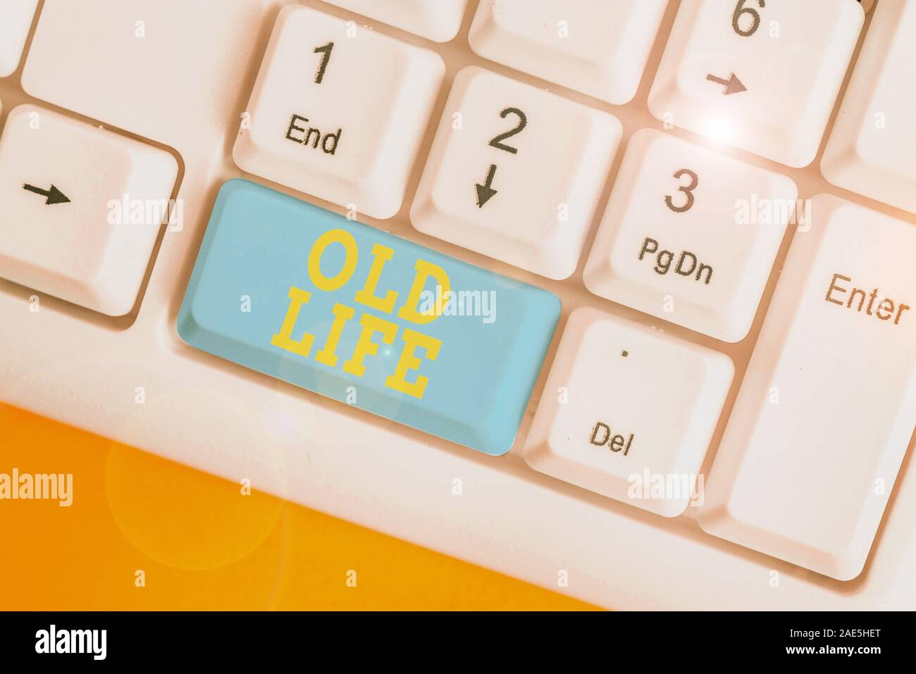 Conceptual la scrittura a mano che mostra vecchia vita. Concetto significato il modo in cui mi è stata in passato prima di qualche cambiamento importante è accaduto Foto Stock