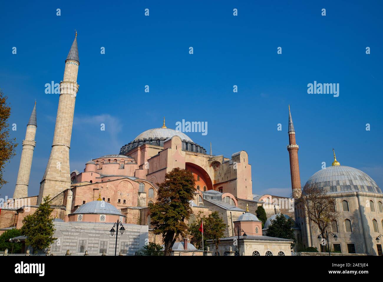 Hagia Sophia, ex cattedrale ortodossa e Ottoman Imperial moschea, ad Istanbul in Turchia Foto Stock