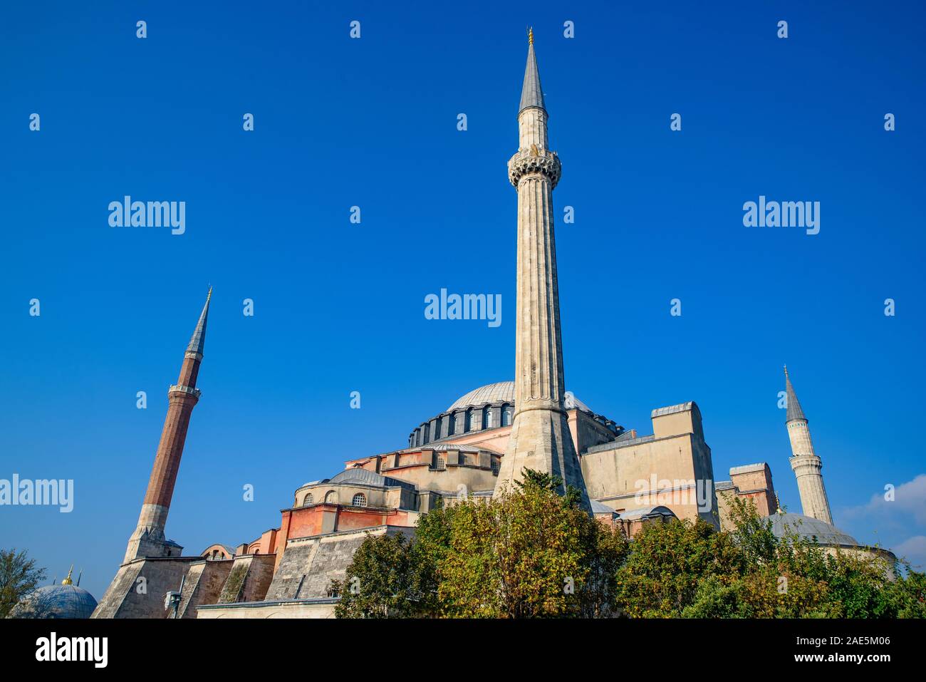 Hagia Sophia, ex cattedrale ortodossa e Ottoman Imperial moschea, ad Istanbul in Turchia Foto Stock