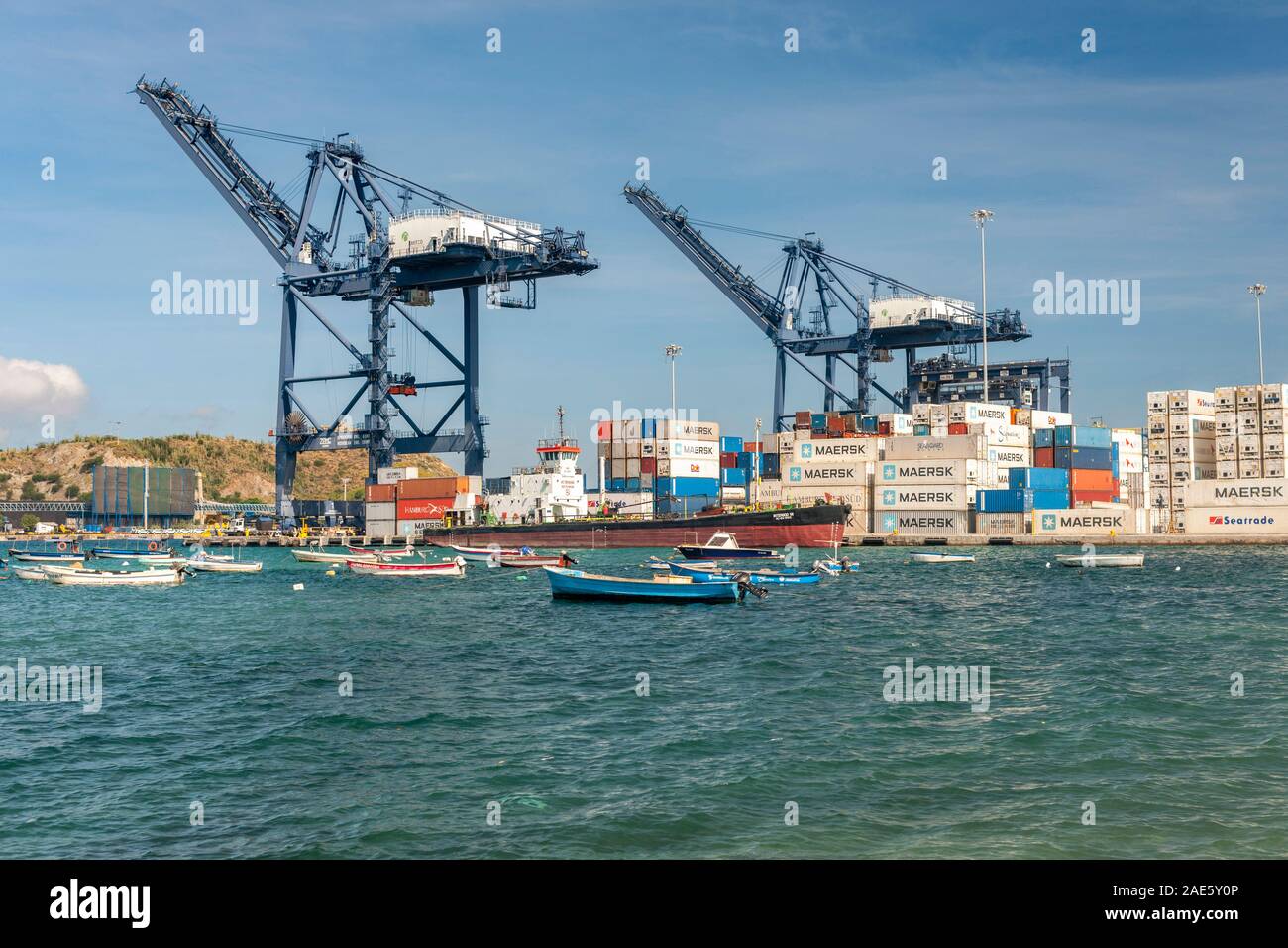 Il porto di Santa Marta, Colombia. Foto Stock
