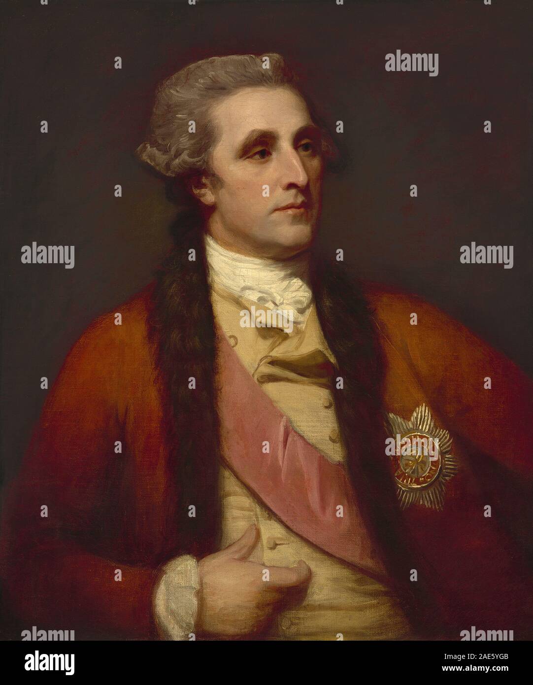 Sir William Hamilton; 1783-1784 George Romney, Sir William Hamilton, 1783-1784 Foto Stock