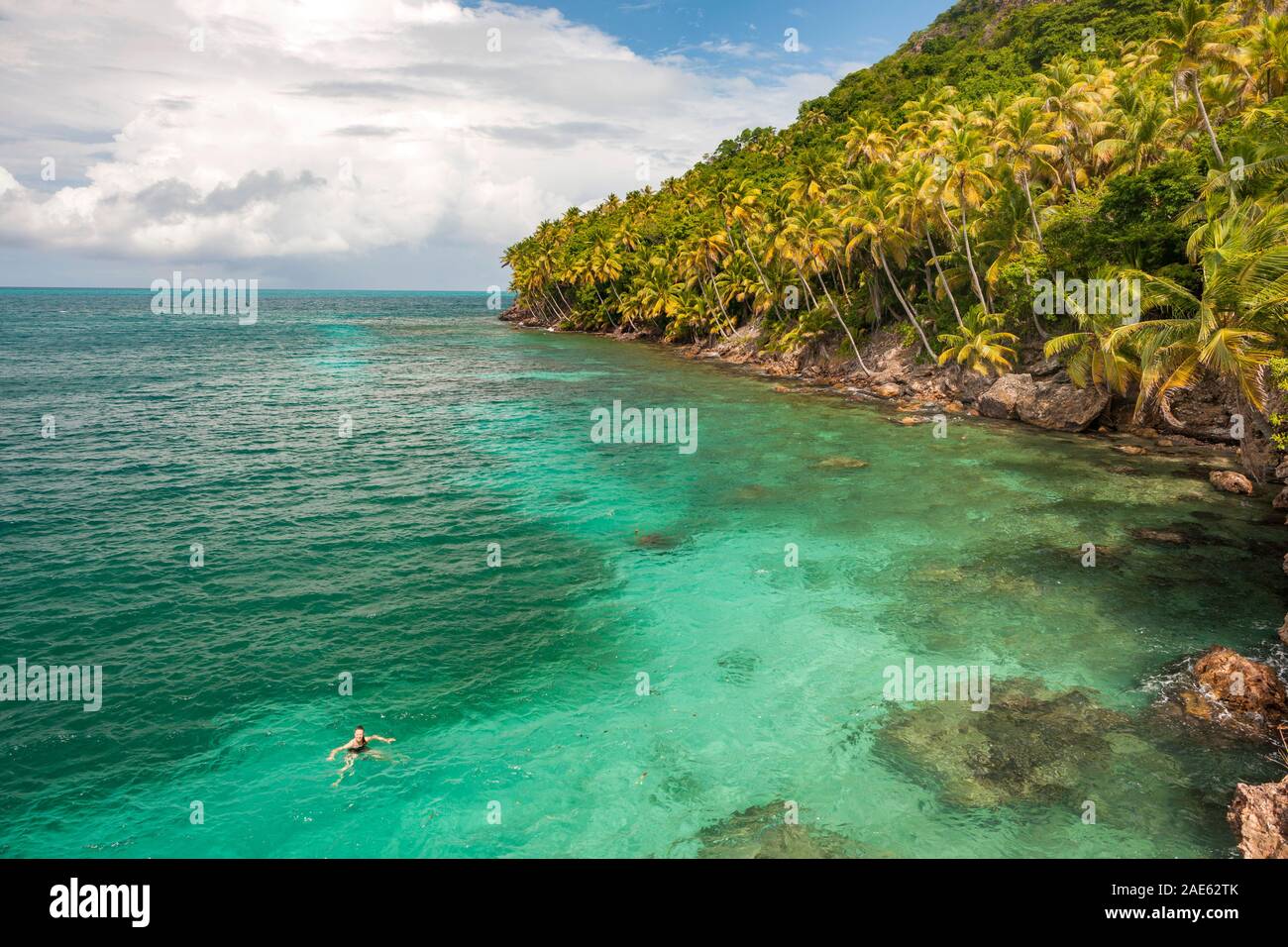 Morgan's testa sull isola di Santa Catalina adiacente isola di Providencia in Colombia. Foto Stock