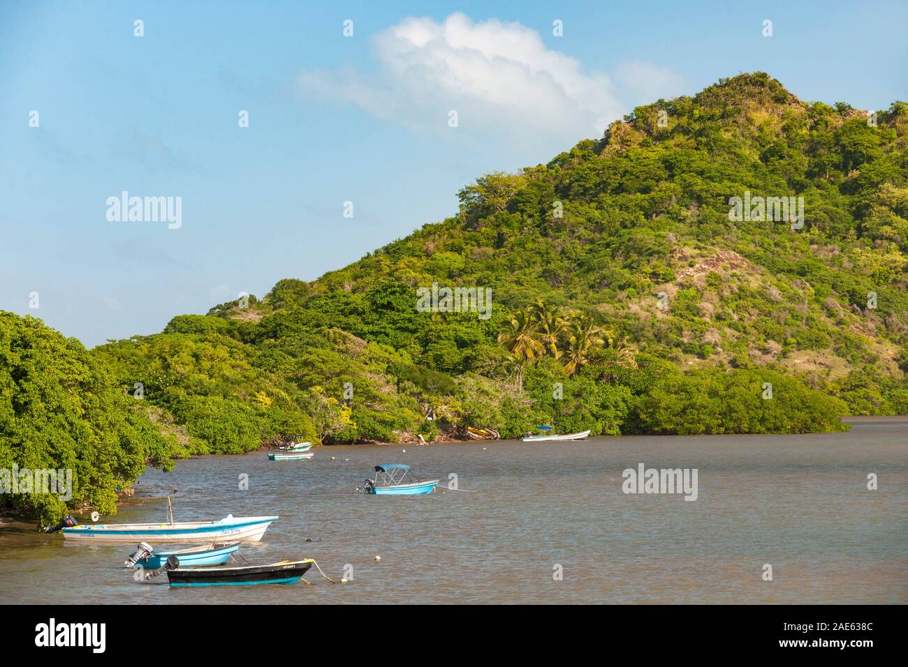 Paesaggi costieri Rocky Point sull isola di Providencia, Colombia Foto Stock