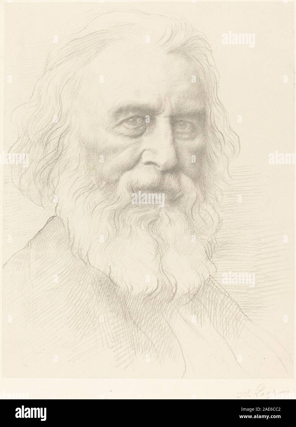 H.W. Longfellow, seconda piastra Alphonse Legros, HW Longfellow, seconda piastra Foto Stock