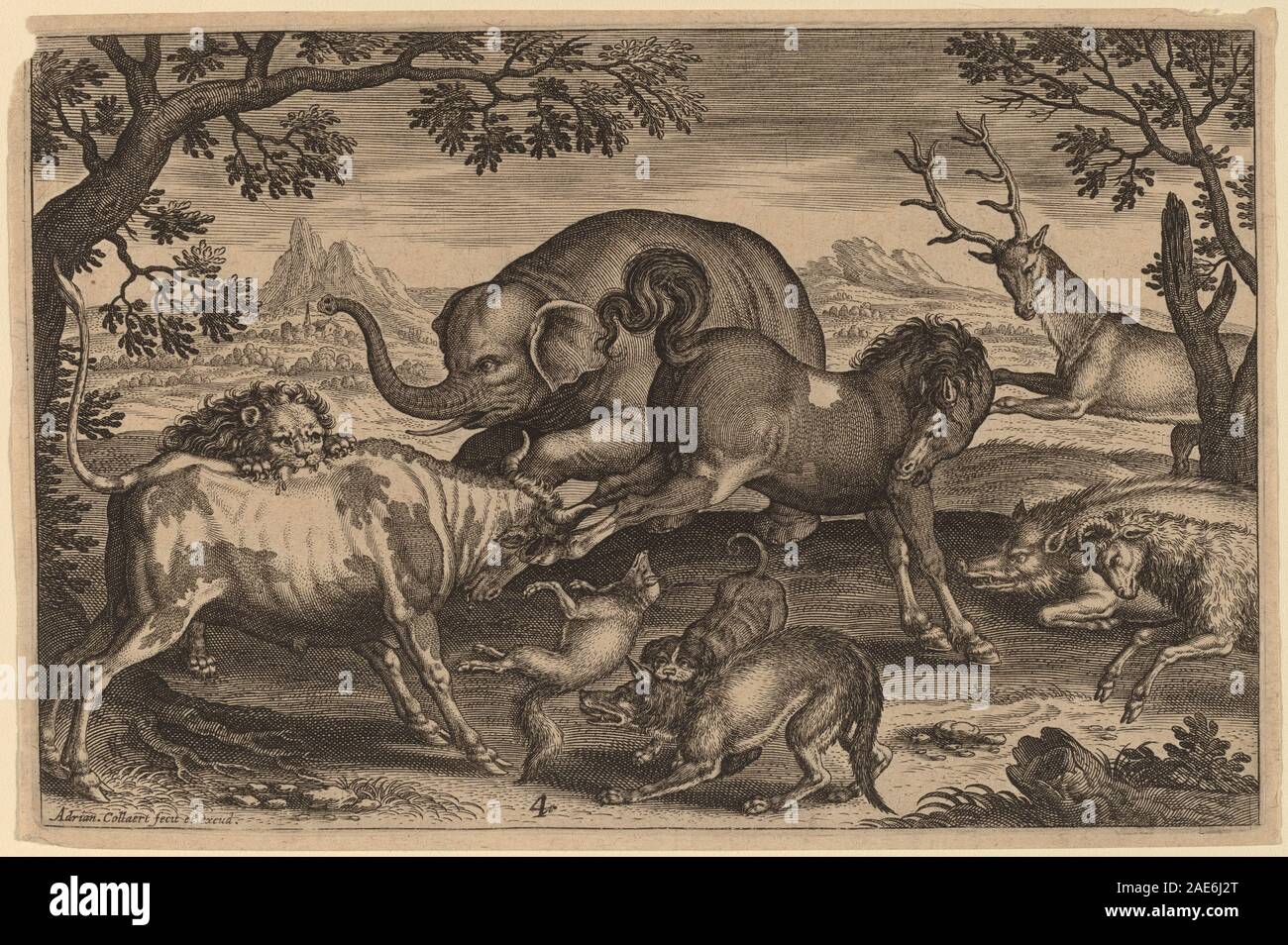 Animalium Quadrupedum Adriaen Collaert, Animalium Quadrupedum Foto Stock