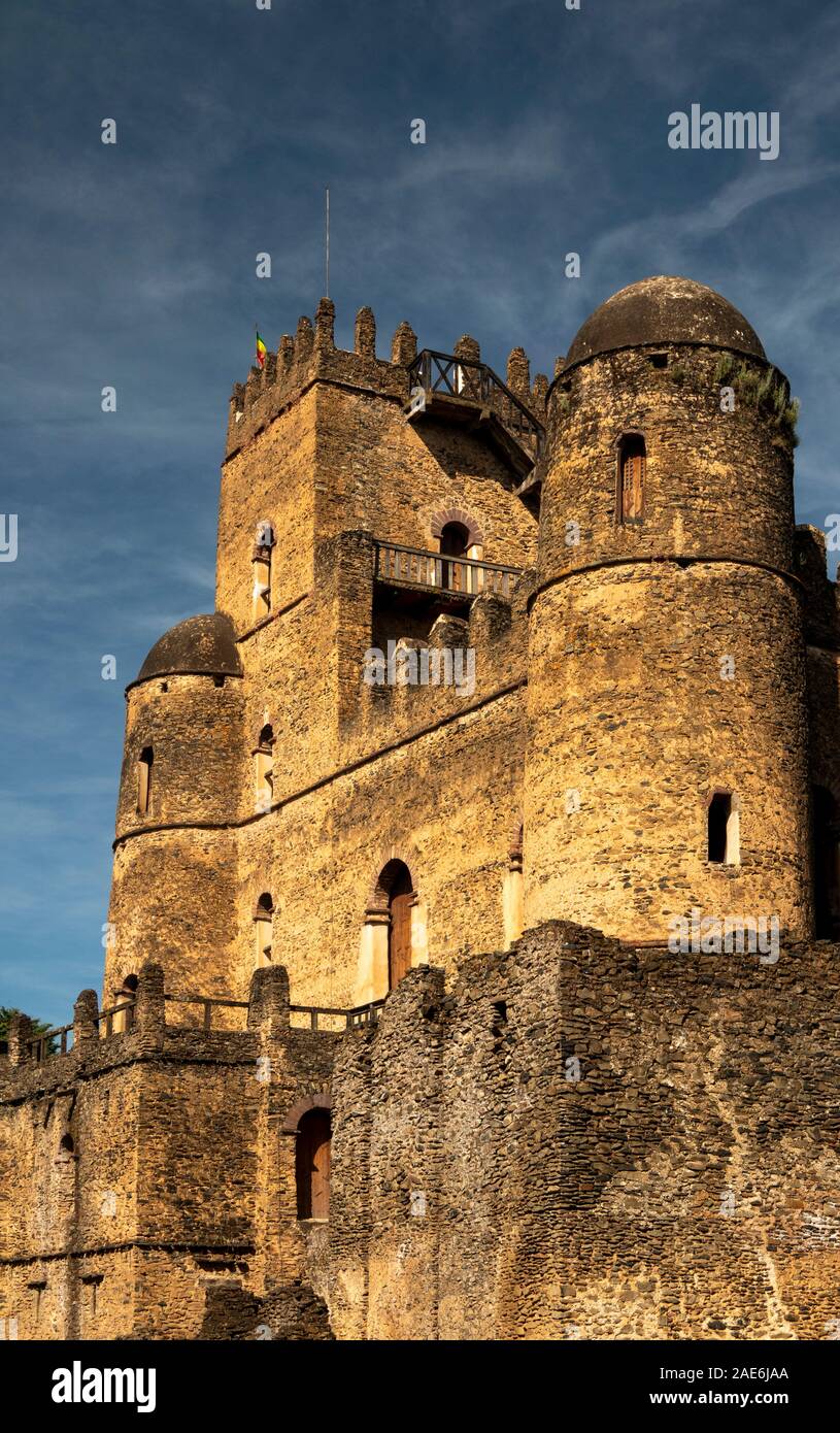 Etiopia, Amhara Region, Gondar, Fasil Ghebbi, storico royal composto, Fasilidas' Castello Foto Stock