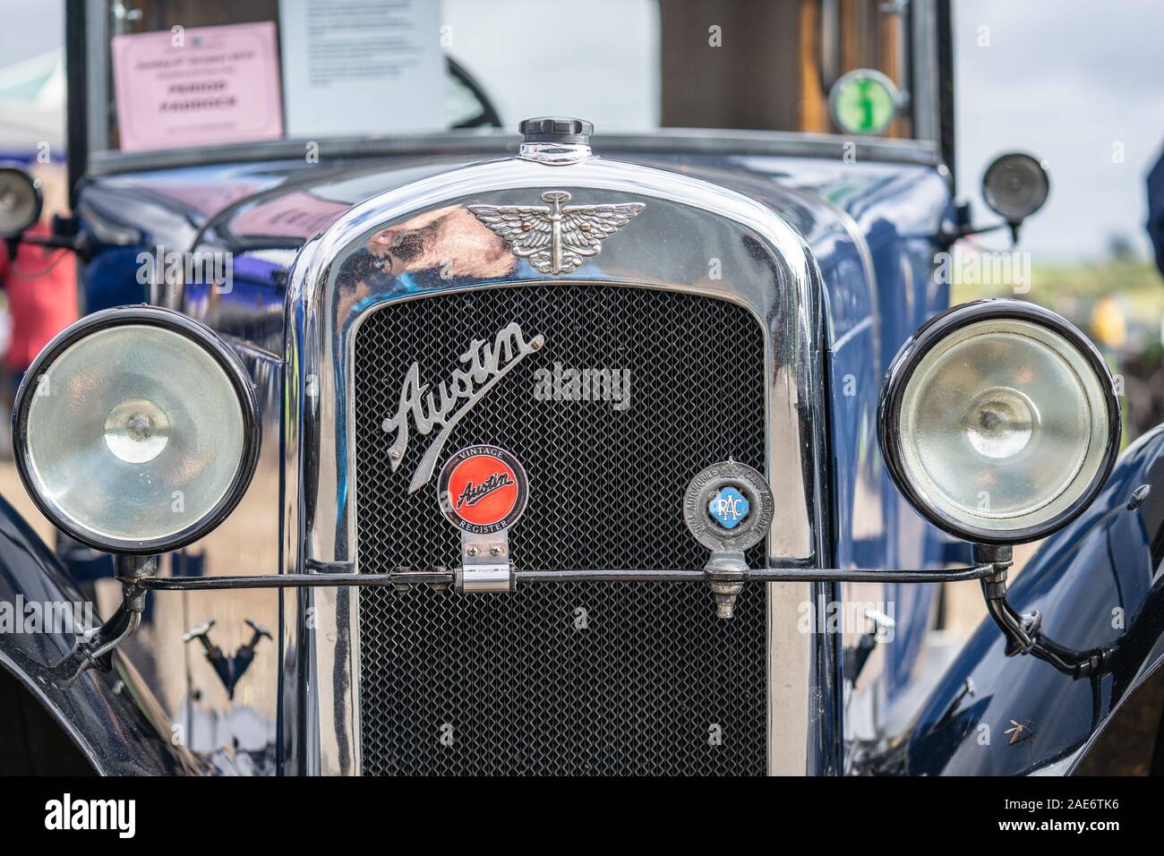Il vecchio operaio, Bedfordshire, Regno Unito ,Ottobre 6, 2019. La Austin 7 è un economia vettura che è stata prodotta a partire da 1922 fino al 1939 nel Regno Unito da Austin Foto Stock