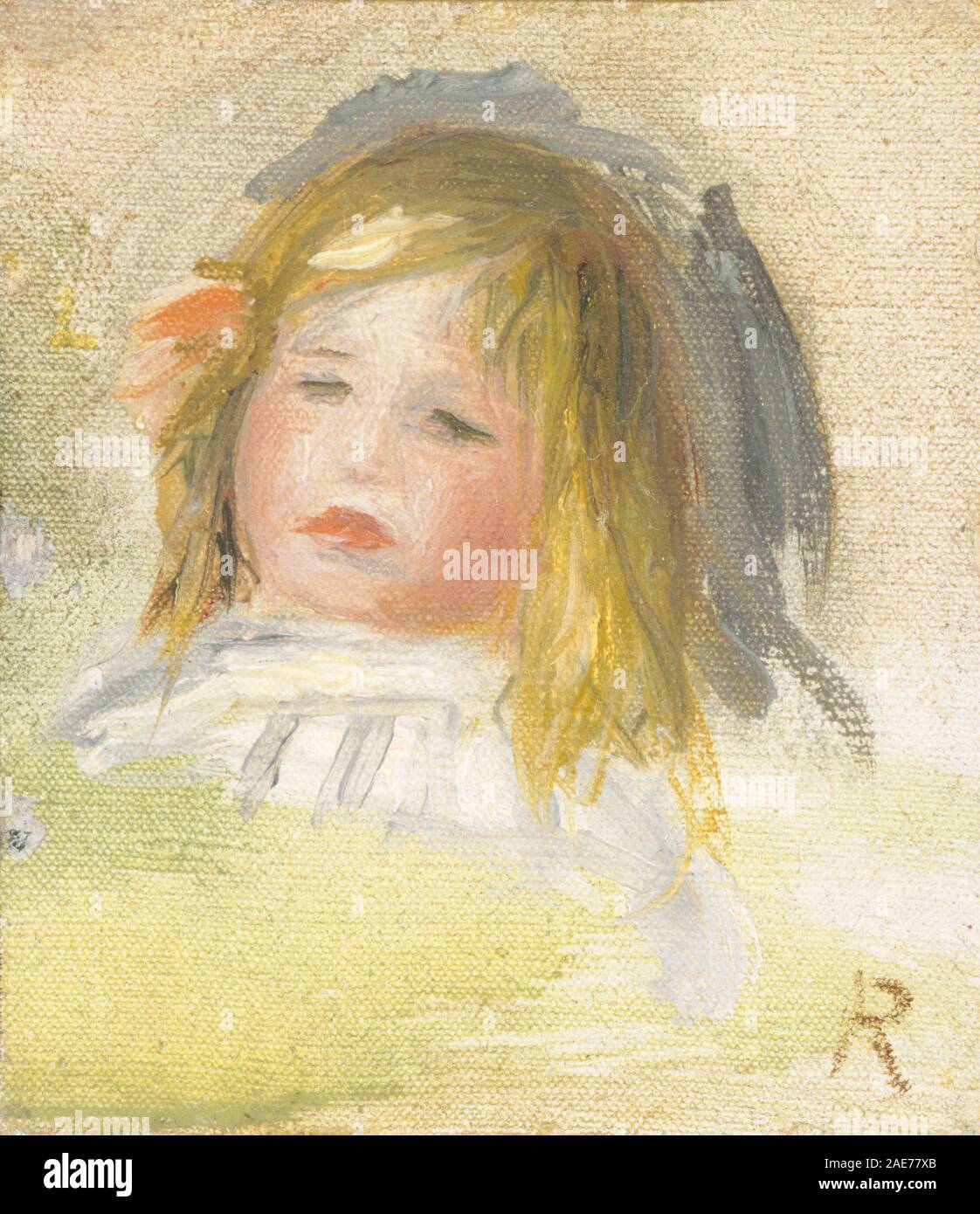 Bambino con capelli biondi; 1895/1900 Auguste Renoir, bambino con capelli biondi, 1895-1900 Foto Stock