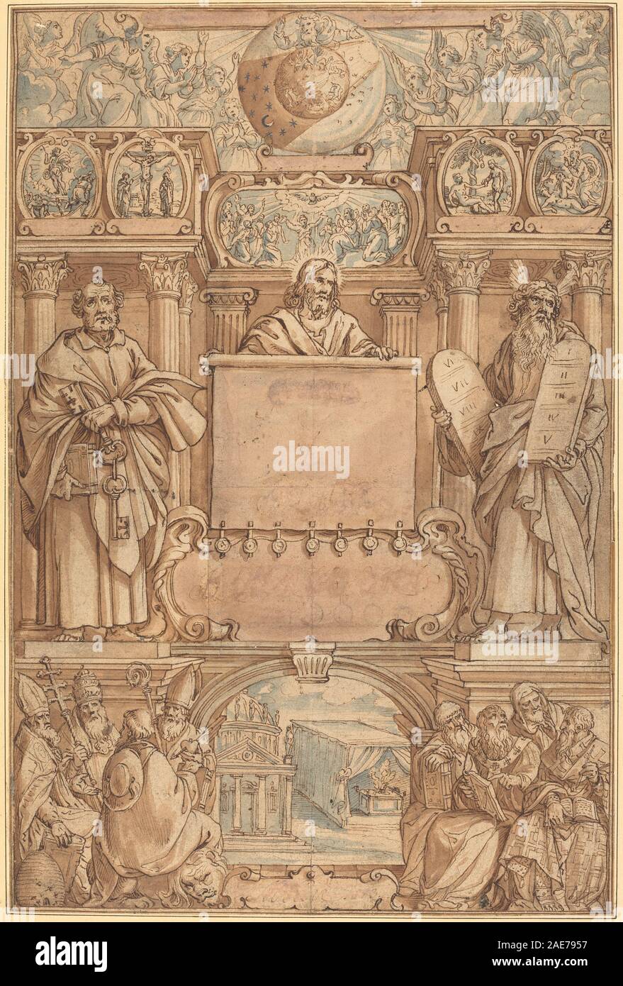 Titolo pagina per una Bibbia Augustin Braun, titolo pagina per una Bibbia Foto Stock