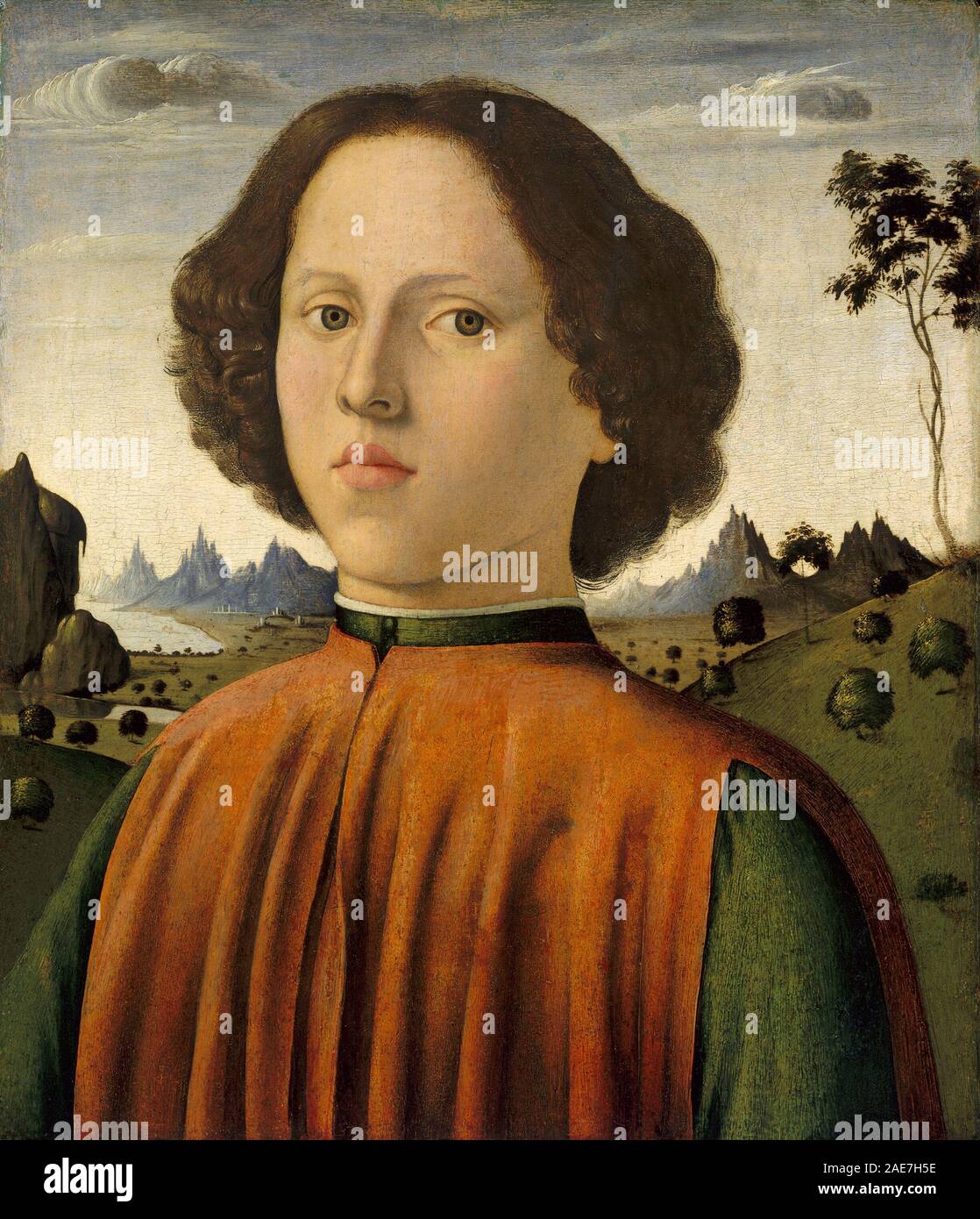 Ritratto di un ragazzo; c. 1476/1480 Biagio d'Antonio, il Ritratto di un ragazzo, c 1476-1480 Foto Stock