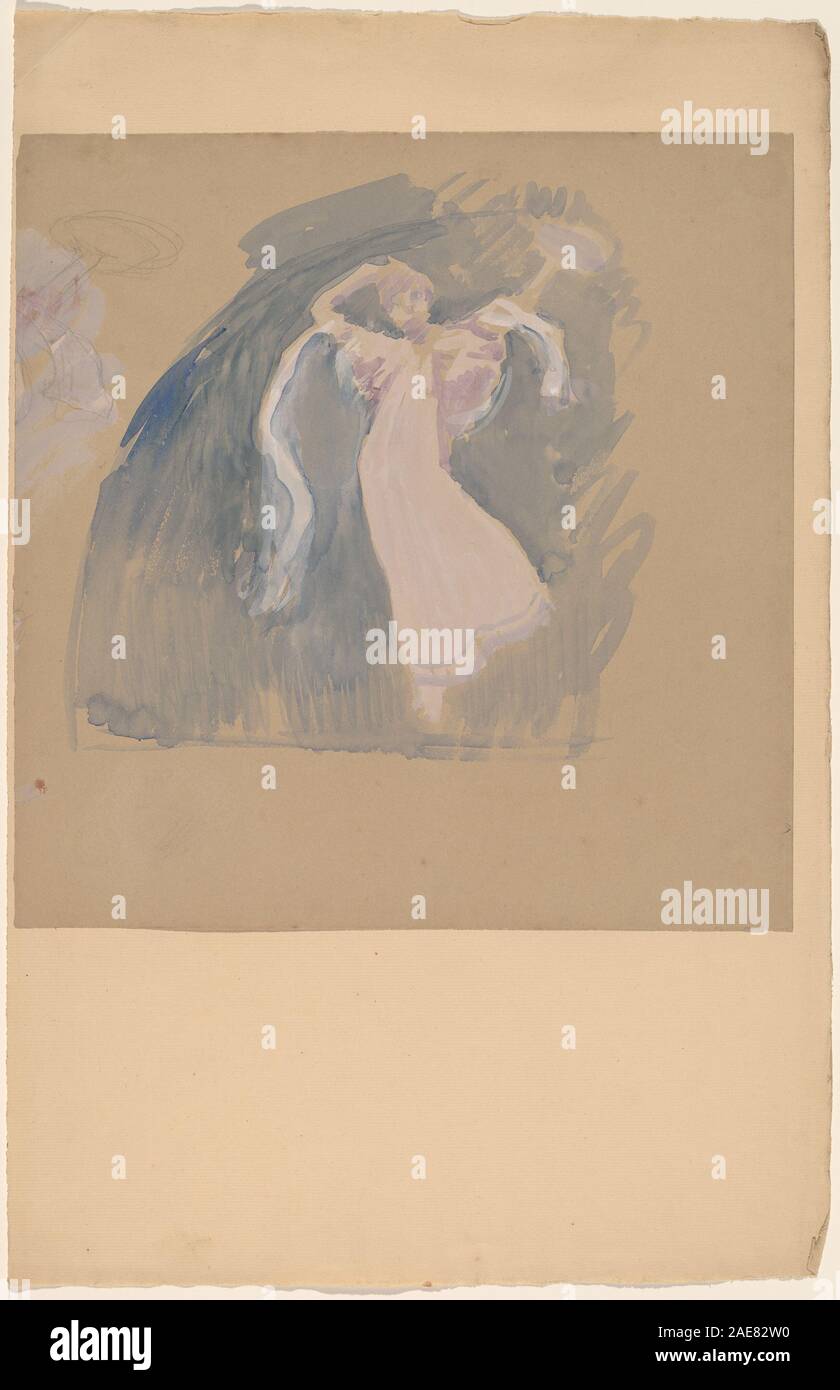 Gli studi di figura di Charles Sprague Pearce del 1890-1897 raffigurano più figure umane in varie pose, sottolineando anatomia, proporzioni, gesti e disegno caratteristici dell'arte accademica del tardo XIX secolo. Foto Stock