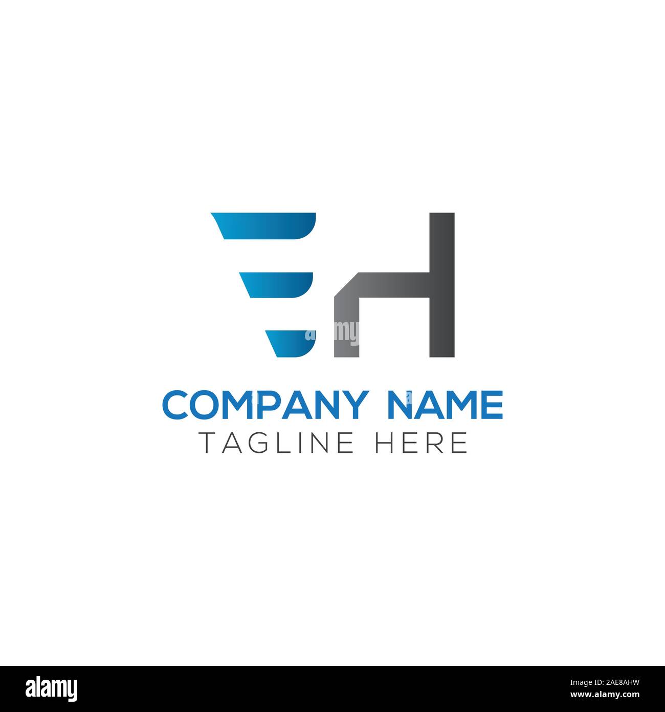 EH iniziale lettera collegata Logo. Lettera di Creative EH moderno Logo aziendali template vettoriale. Iniziale Logo EH modello di progettazione Illustrazione Vettoriale