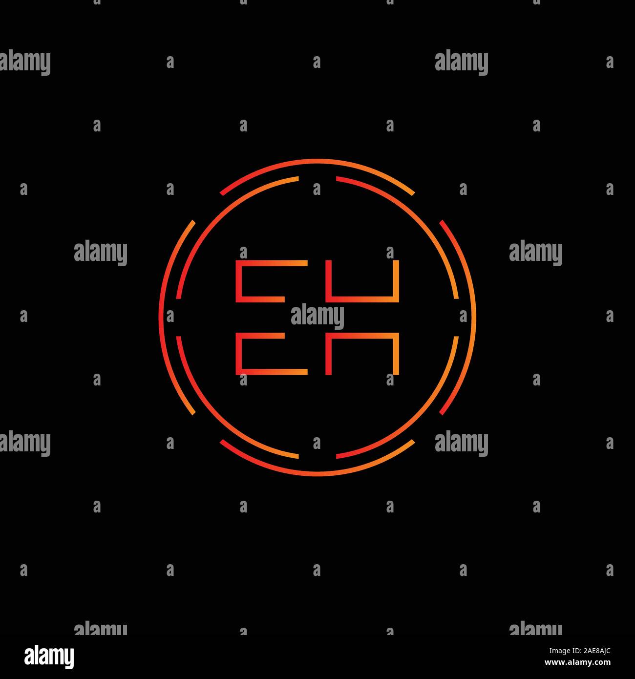 EH iniziale lettera collegata Logo. Lettera di Creative EH moderno Logo aziendali template vettoriale. Iniziale Logo EH modello di progettazione Illustrazione Vettoriale