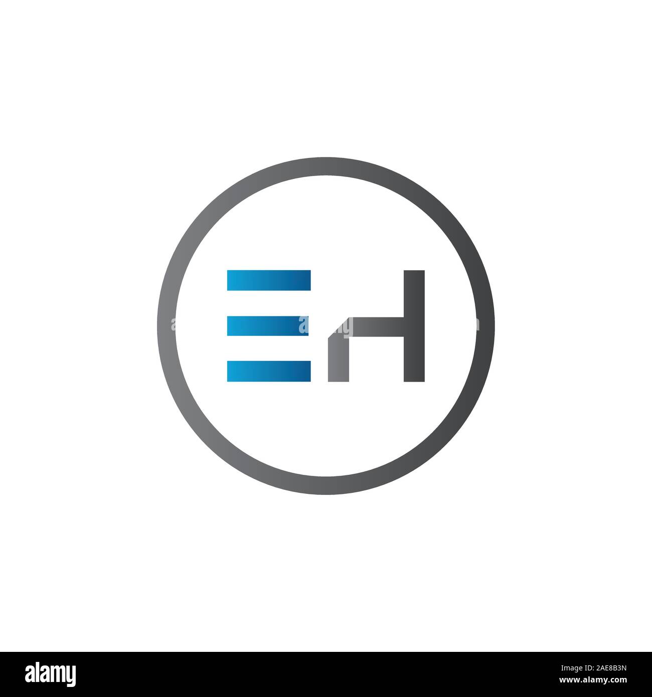 EH iniziale lettera collegata Logo. Lettera di Creative EH moderno Logo aziendali template vettoriale. Iniziale Logo EH modello di progettazione Illustrazione Vettoriale