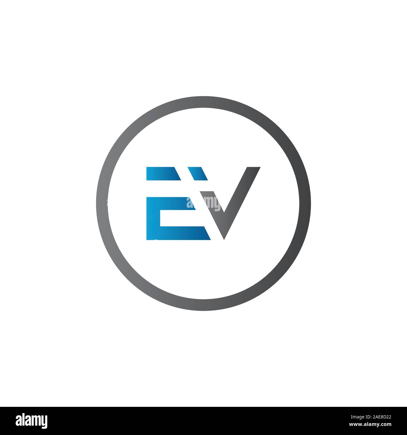 EV iniziale lettera collegata Logo. Lettera di Creative EV moderno Logo aziendali template vettoriale. EV iniziale Logo Design Modello Illustrazione Vettoriale