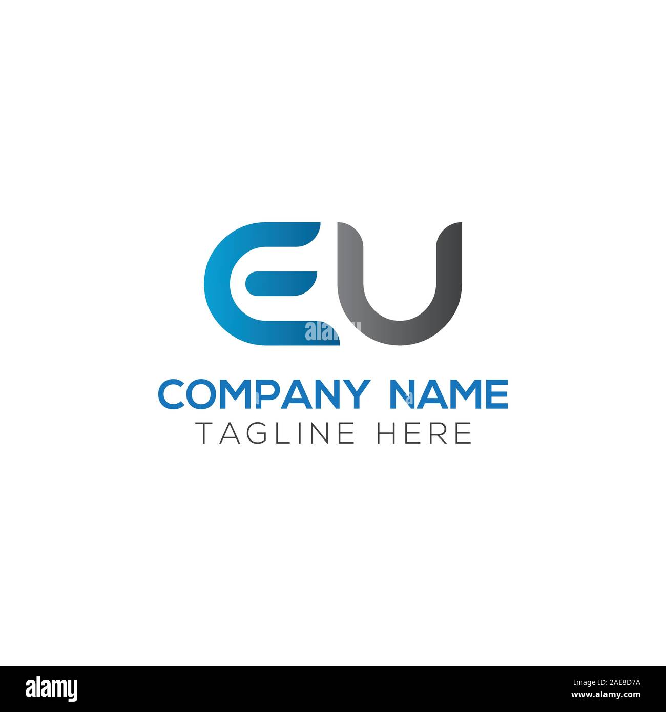 Iniziale lettera dell'Unione europea legato Logo. Lettera di Creative UE moderno Logo aziendali template vettoriale. Iniziale del logo UE modello di progettazione Illustrazione Vettoriale
