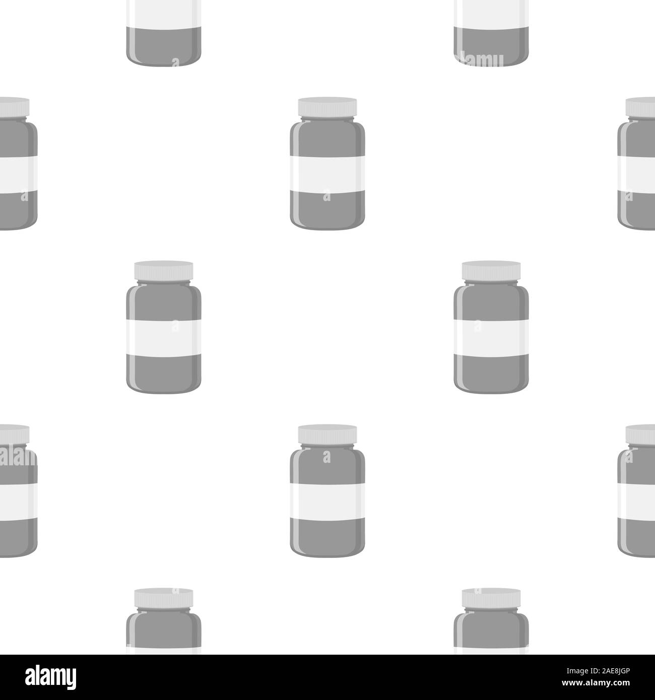 Illustrazione sul tema grande set di colori diversi tipi di pillole all'interno di chiudere il vaso. Pillola disegno costituito da vasi di raccolta con il controllo di qualità chiudi Illustrazione Vettoriale