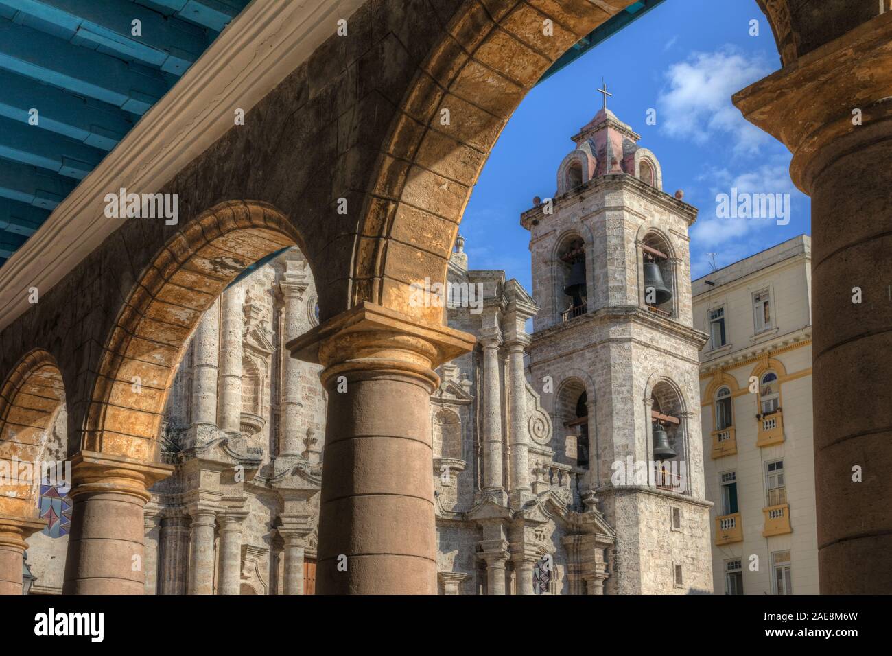 Catedral de La Habana, Old Havana, Cuba, America del Nord Foto Stock