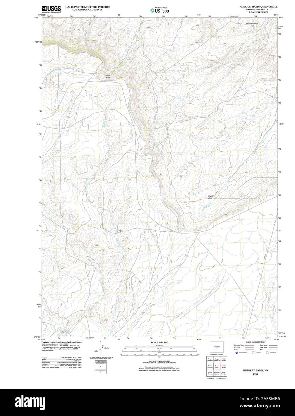 WY Muskrat Basin 20120605 TM il restauro Foto Stock