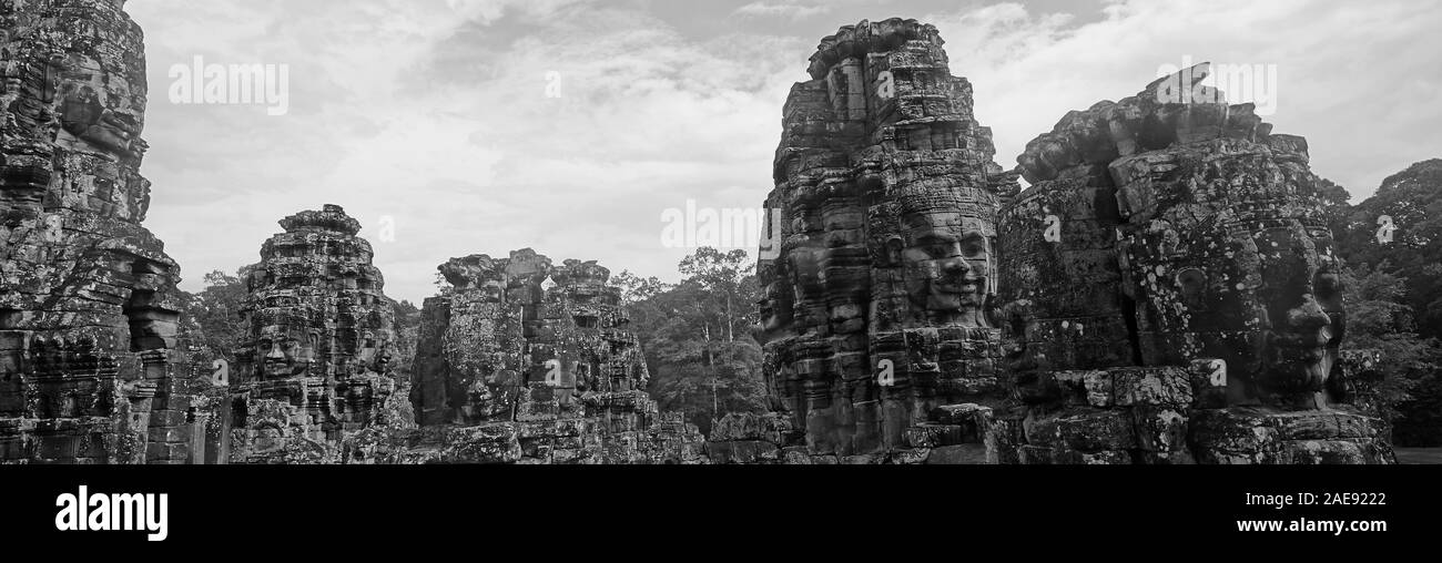 Angkor Thom, tempio Bayon, Cambogia Foto Stock