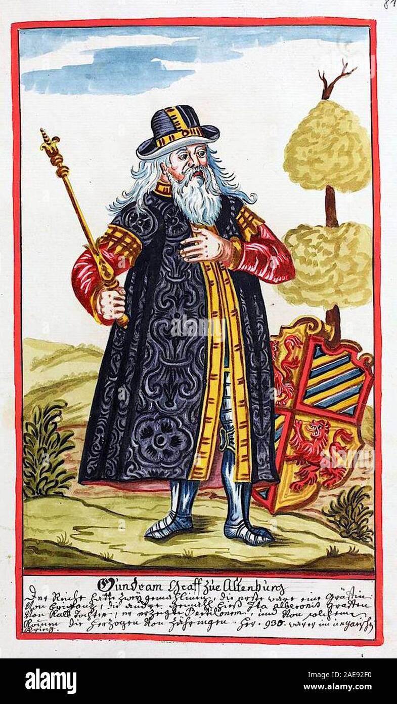 Guntram il Ricco (920 - 973) un conteggio in Breisgau, membro della nobile famiglia dei Etichonids, ed eventualmente il progenitore della Casa degli Asburgo. Foto Stock