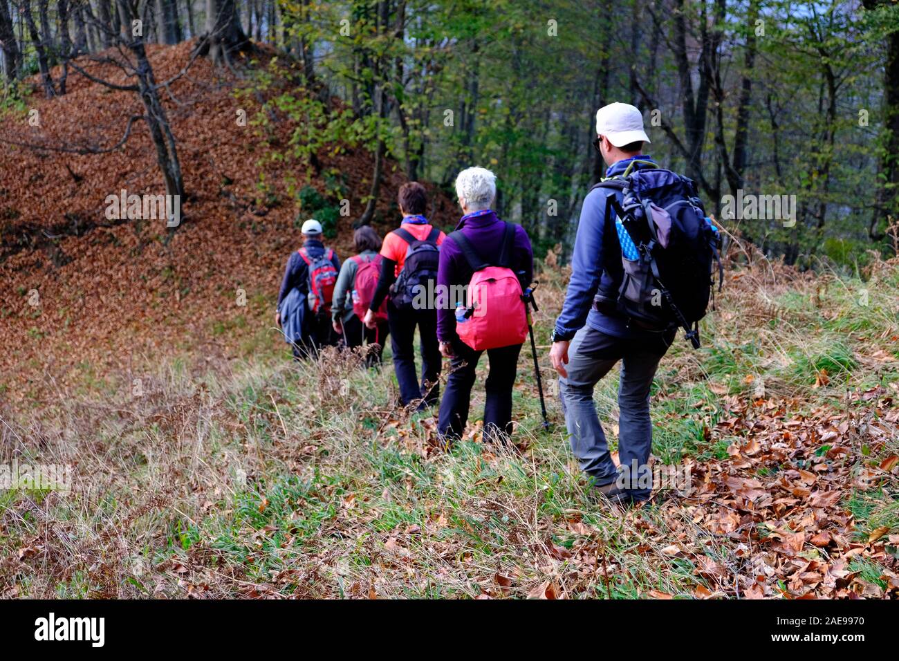 Il trekking godendo di autunno a Trabzon tonya yakçukur Foto Stock