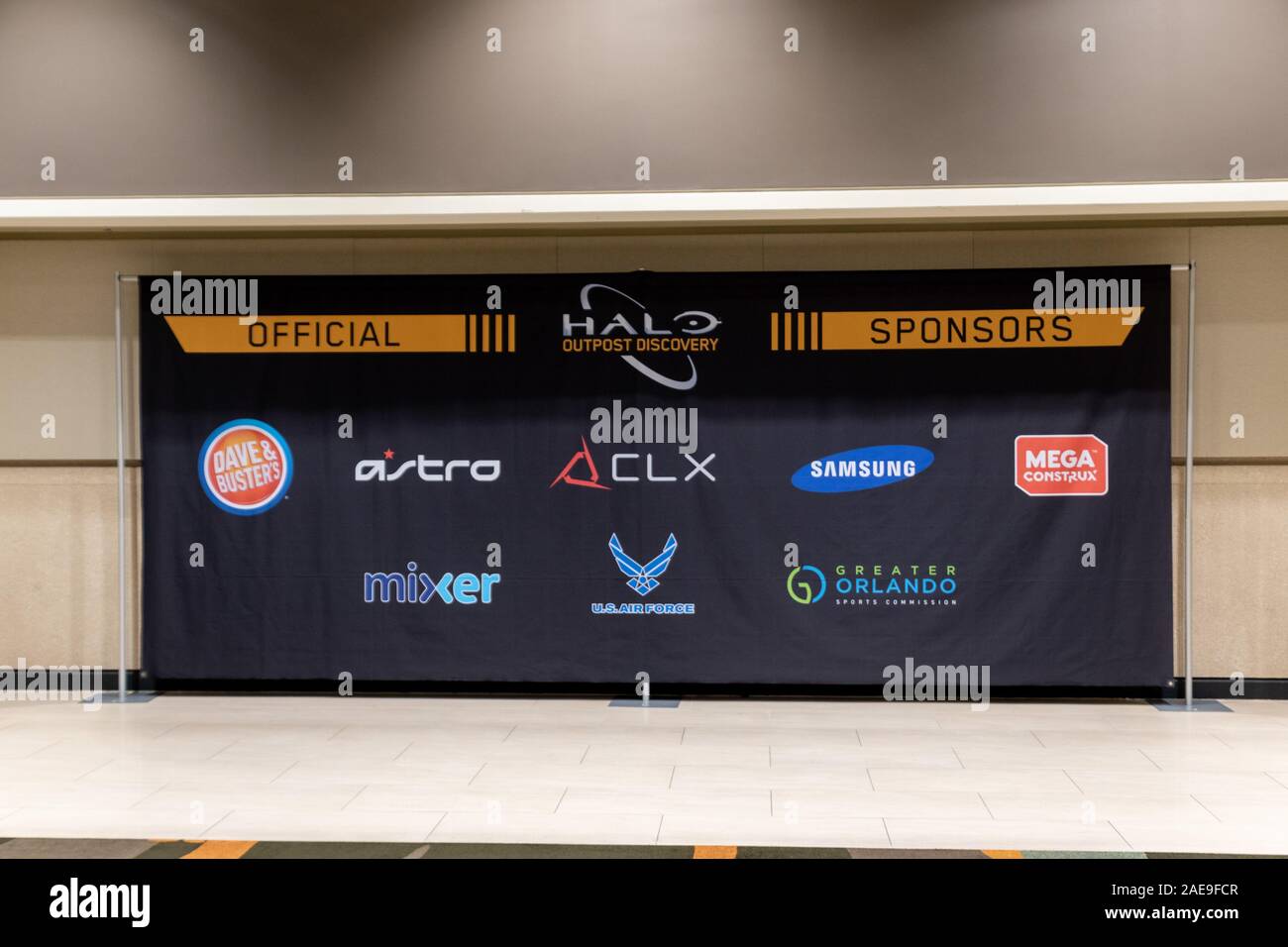 Gli sponsor di un alone avamposto scoperta Foto Stock