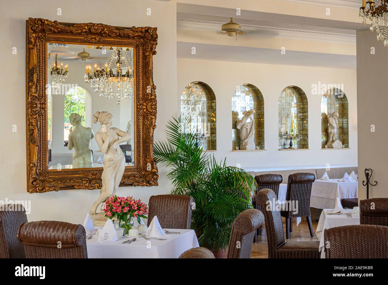 Casa Kimberly: ristorante Iguana; Puerto Vallarta, Jalisco, Messico. Foto Stock