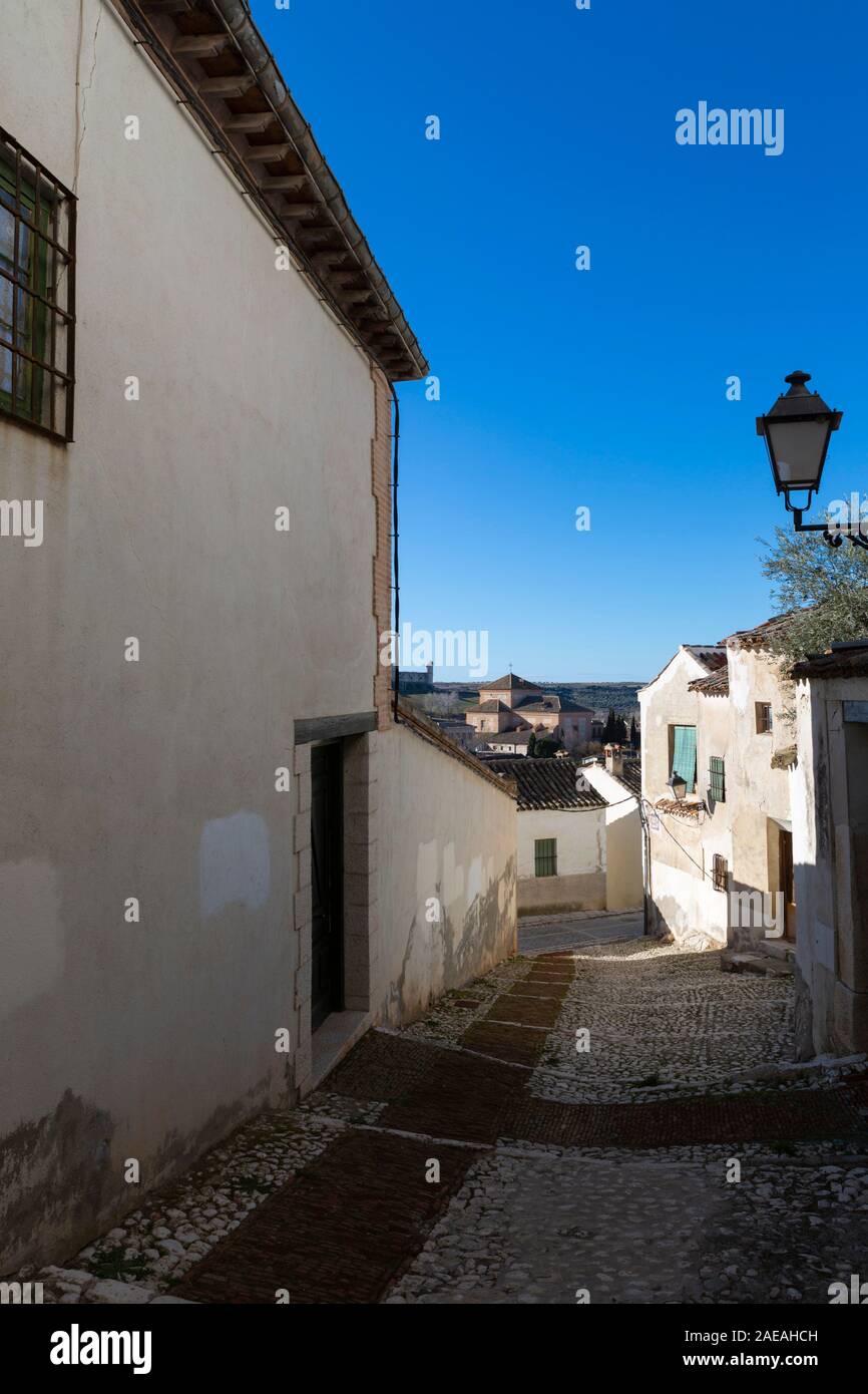 Chinchón,Spagna,1,2018;uno dei più bei villaggi della Comunità di Madrid Foto Stock