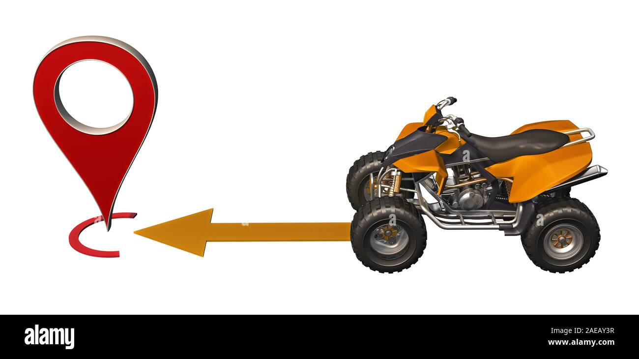 Corse ATV per mappare il marcatore. Il rendering 3D Foto Stock
