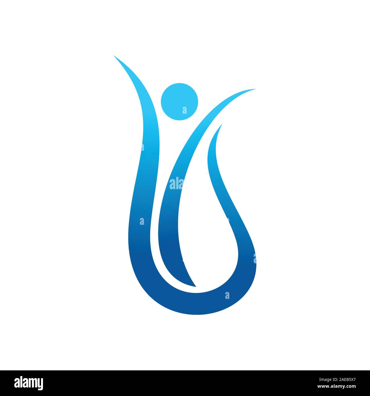 Idro caduta sani Figura astratta simbolo vettore Logo grafico del modello di progettazione Illustrazione Vettoriale