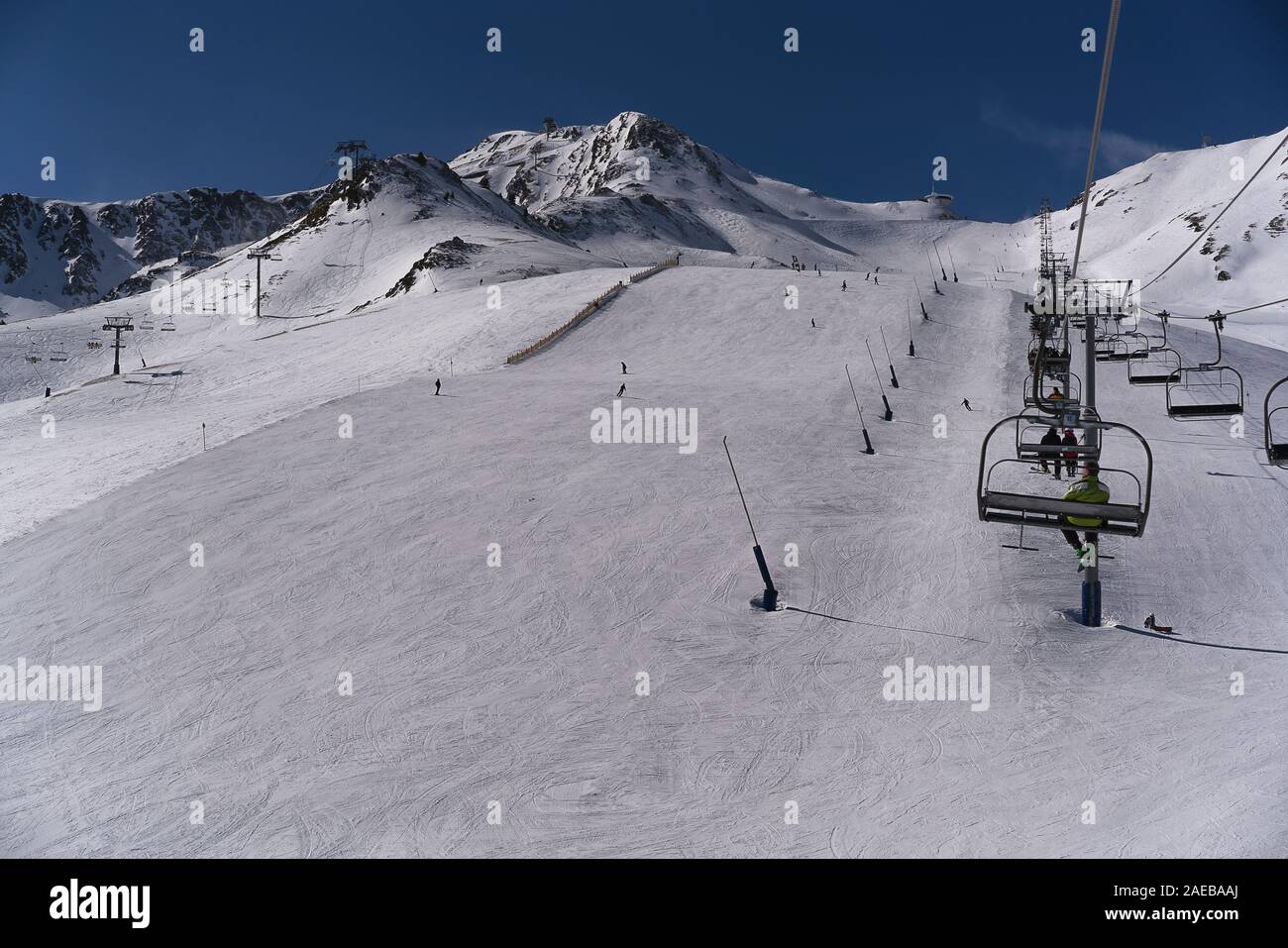 Settore di sci Pas de la Casa in Grandvalira, Andorra Foto Stock