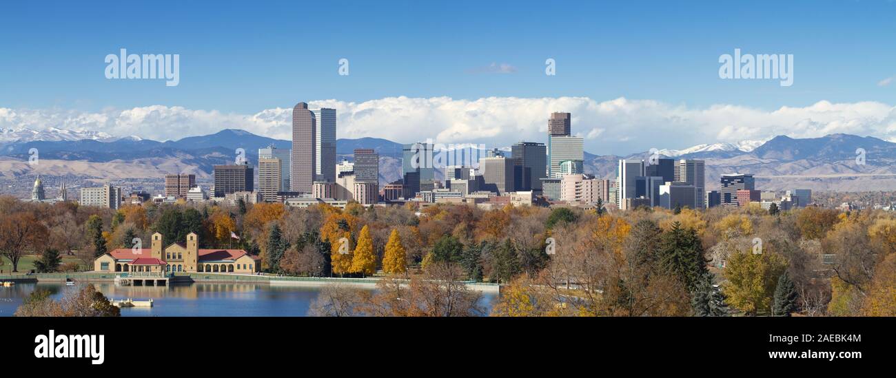 Downtown Denver Panorama Foto Stock