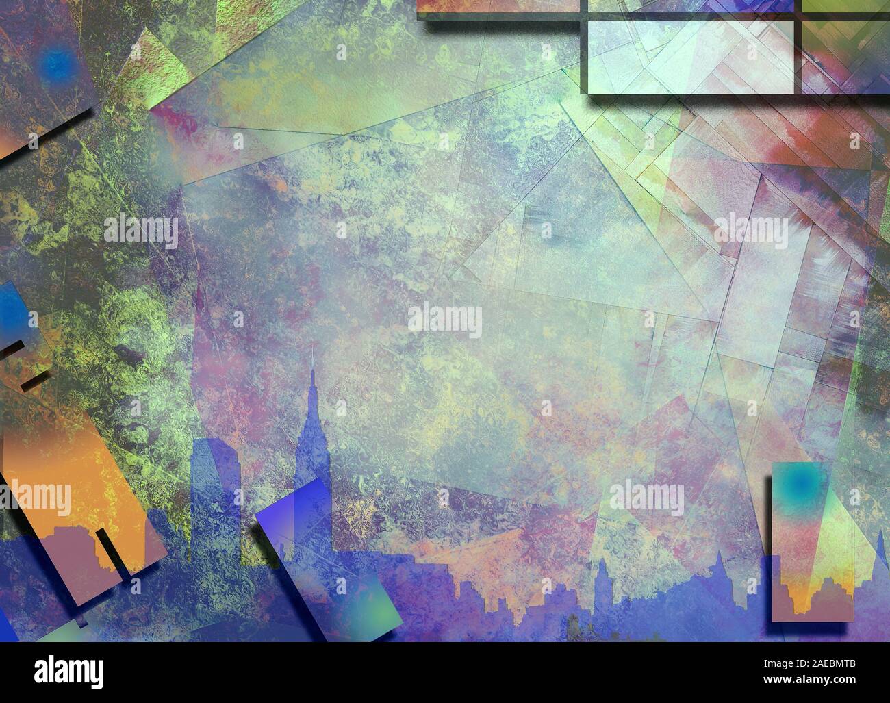 New York astratta. Forme geometriche Foto Stock