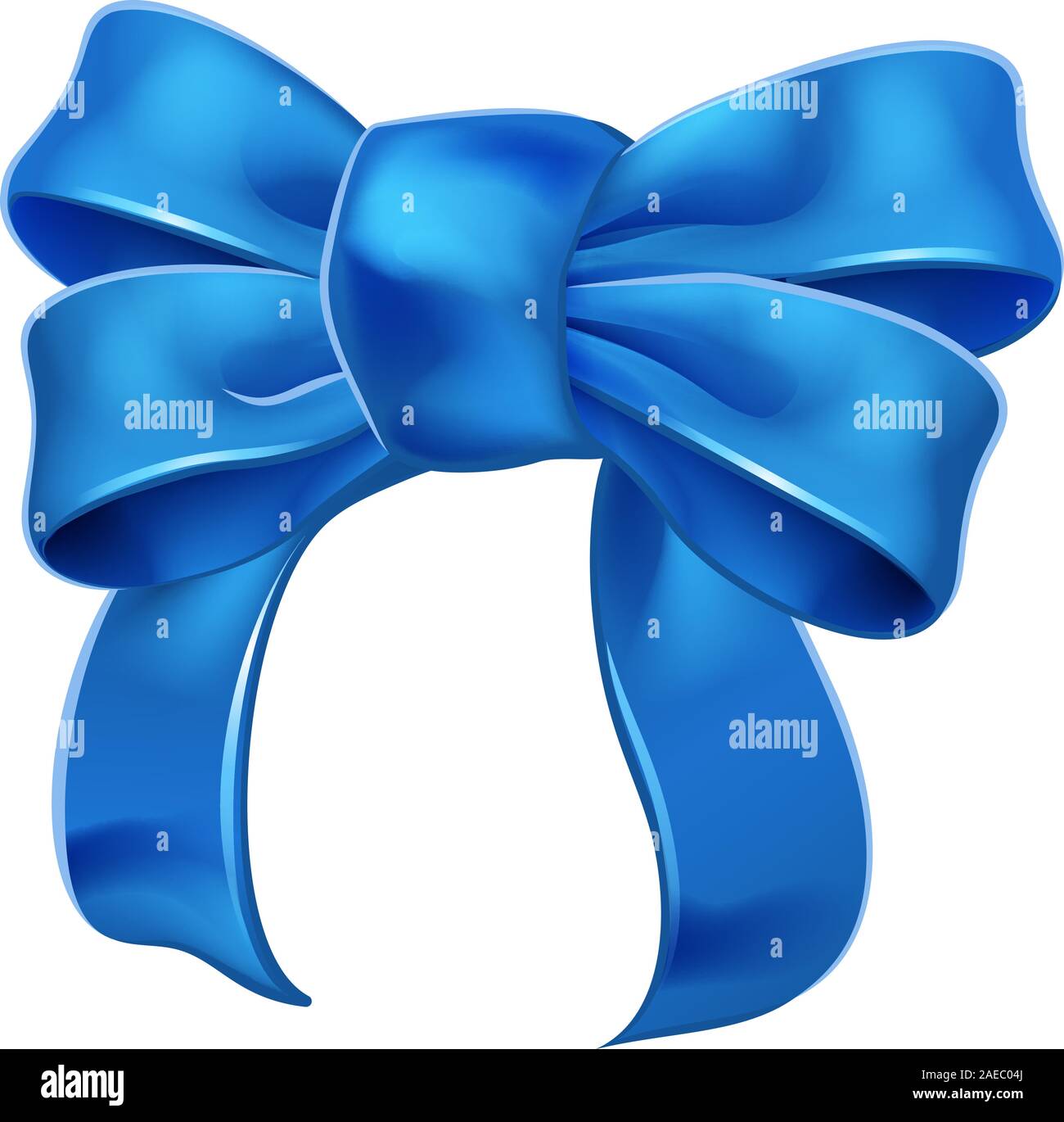 Blue Ribbon dono Bow Illustrazione Vettoriale